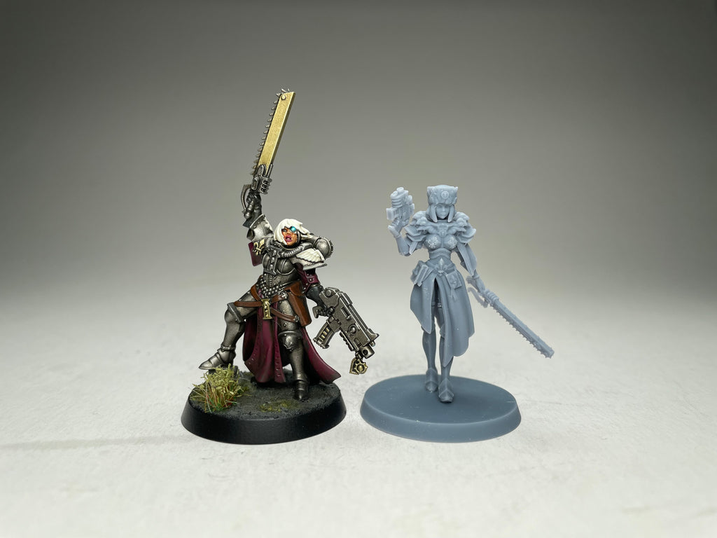 Space Nuns Superior Officer. 3D printed mini.
