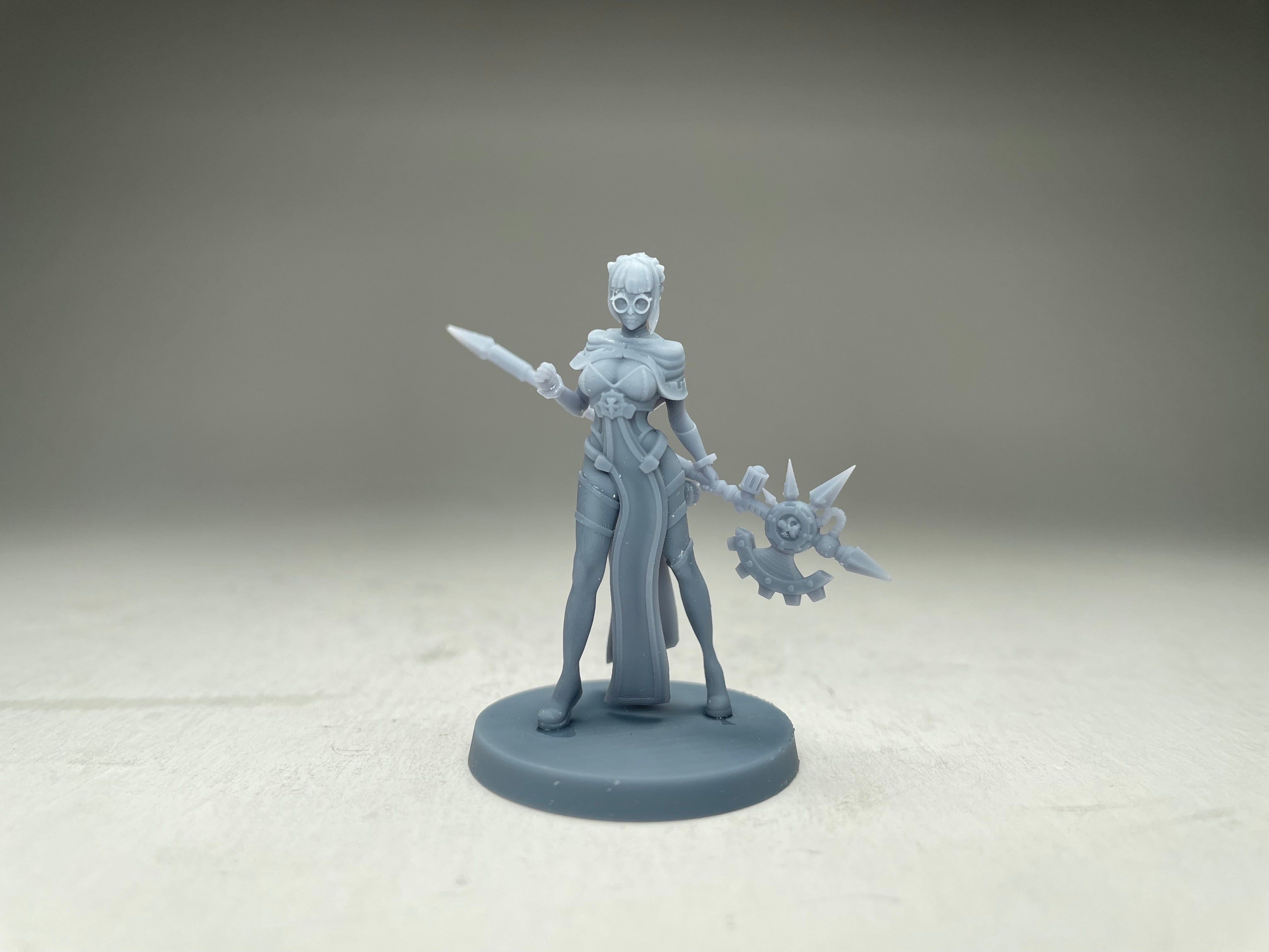 Space Nuns Pinup Tech Priestess. 3D printed mini.