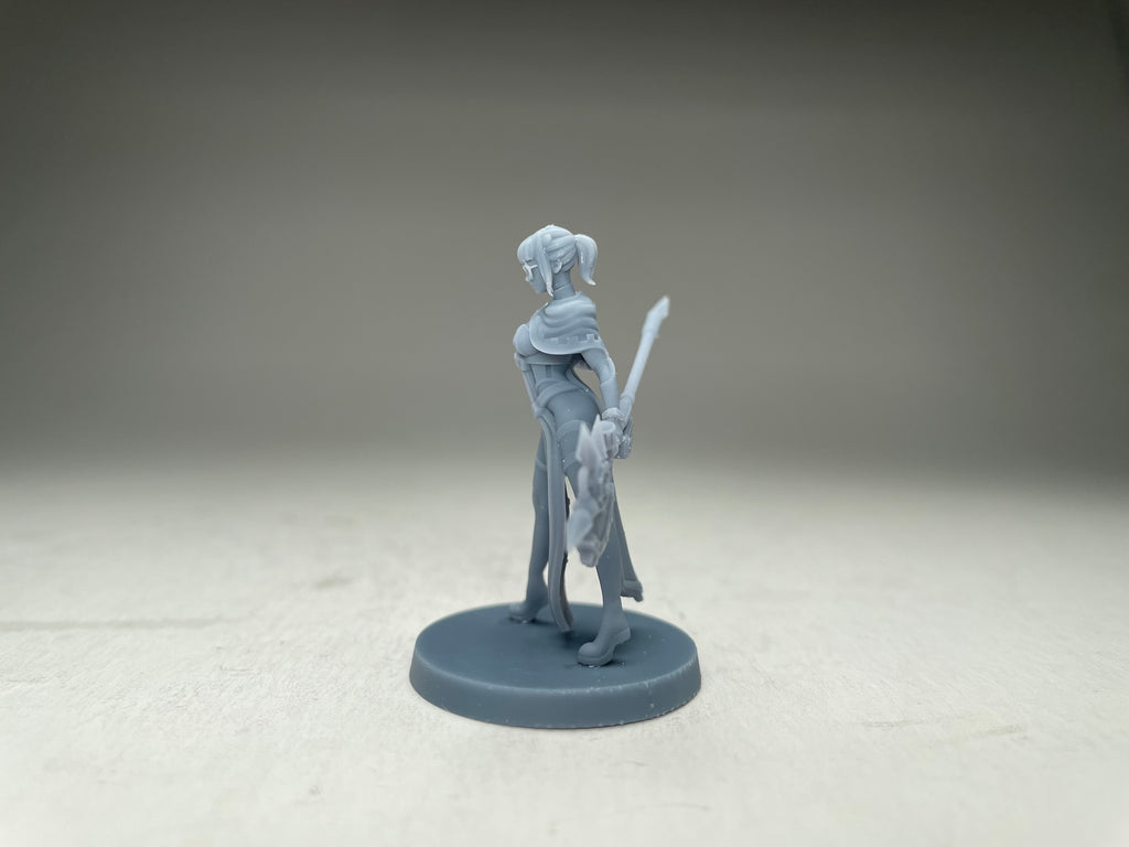 Space Nuns Pinup Tech Priestess. 3D printed mini.