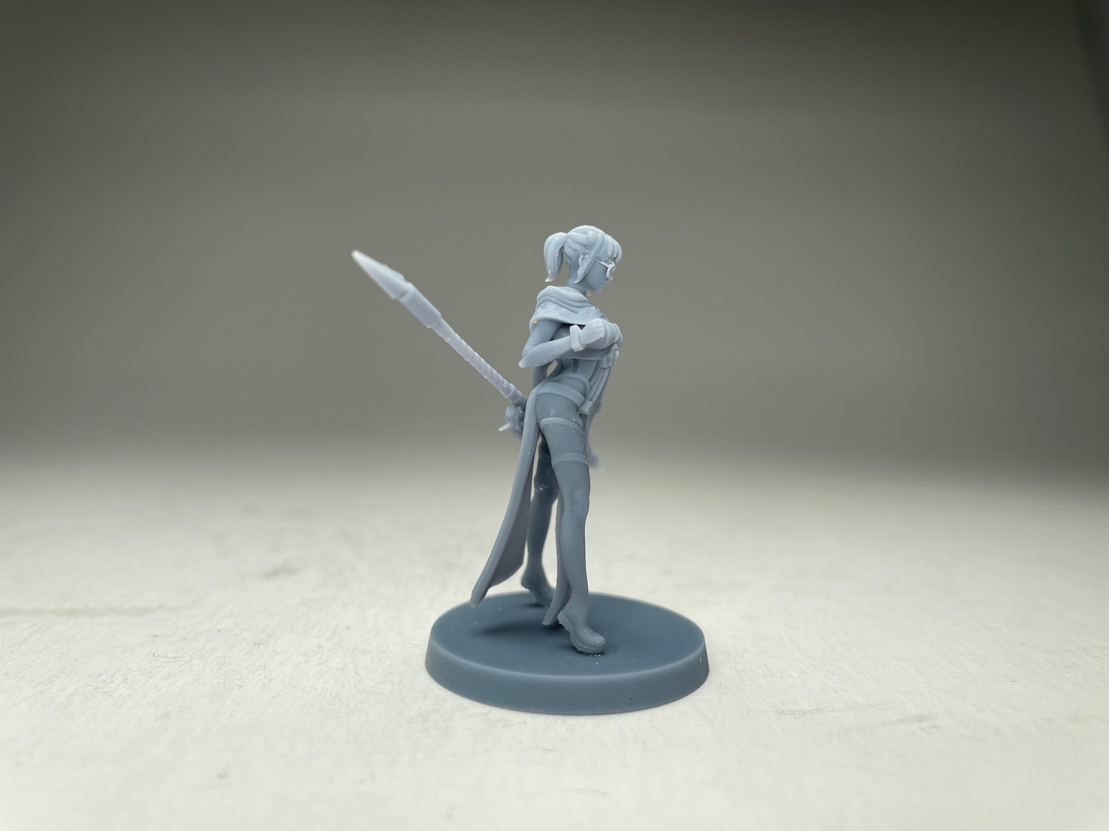 Space Nuns Pinup Tech Priestess. 3D printed mini.