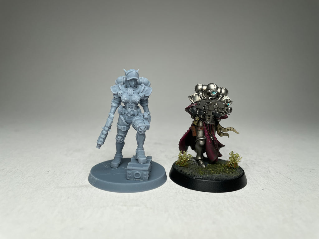 Space Nuns Battle Nuns squad (10 models). 3D printed minis.