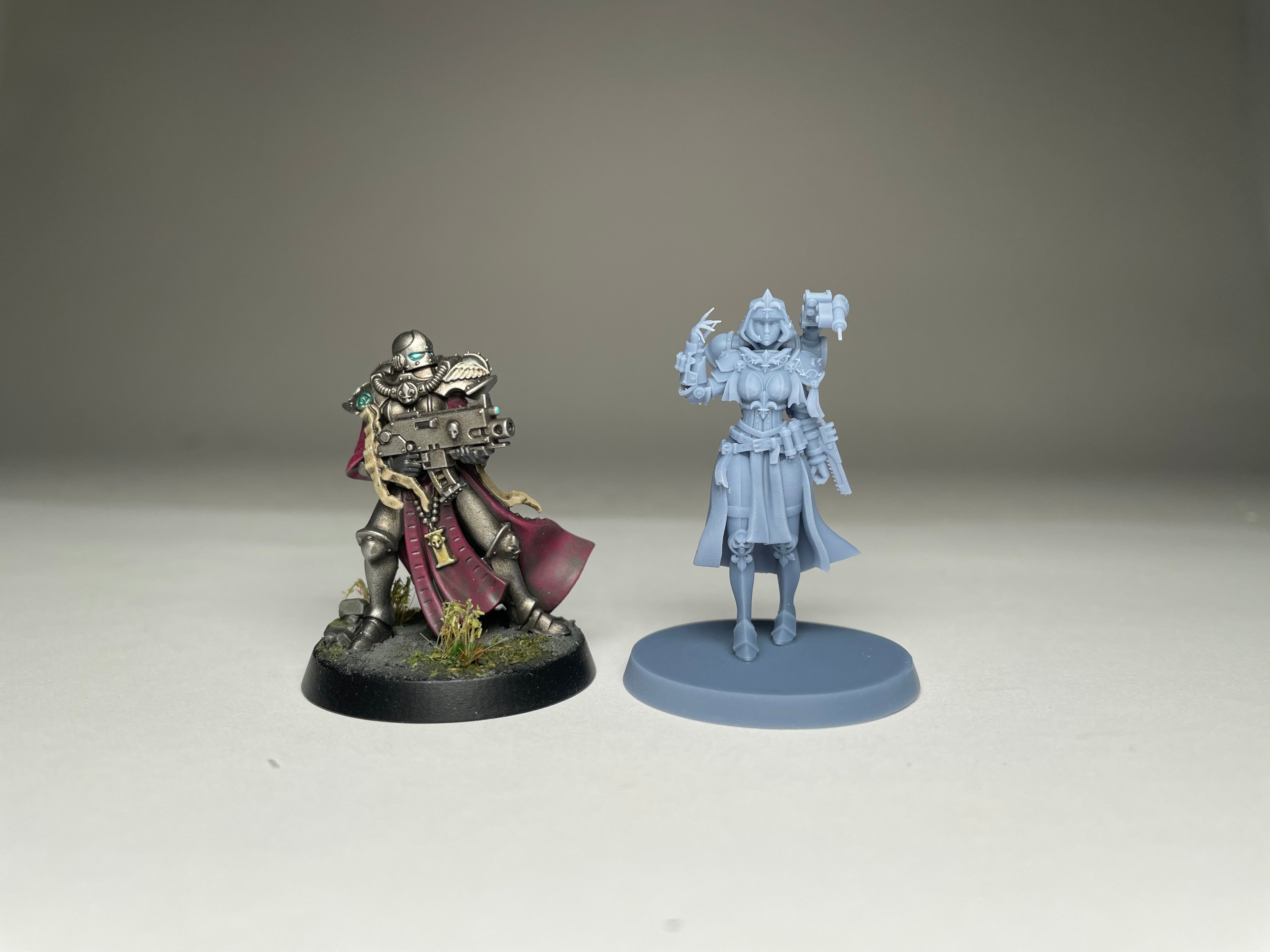 Space Nuns Hospitaller. 3D printed mini.