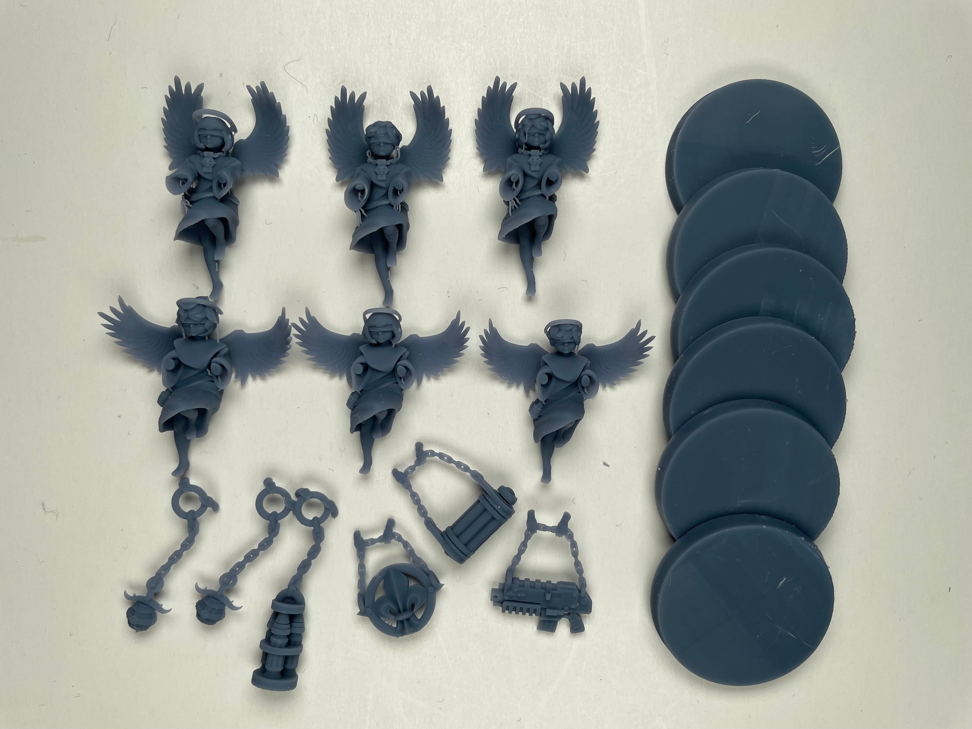 Space Nuns Cherubs. 3D printed minis.