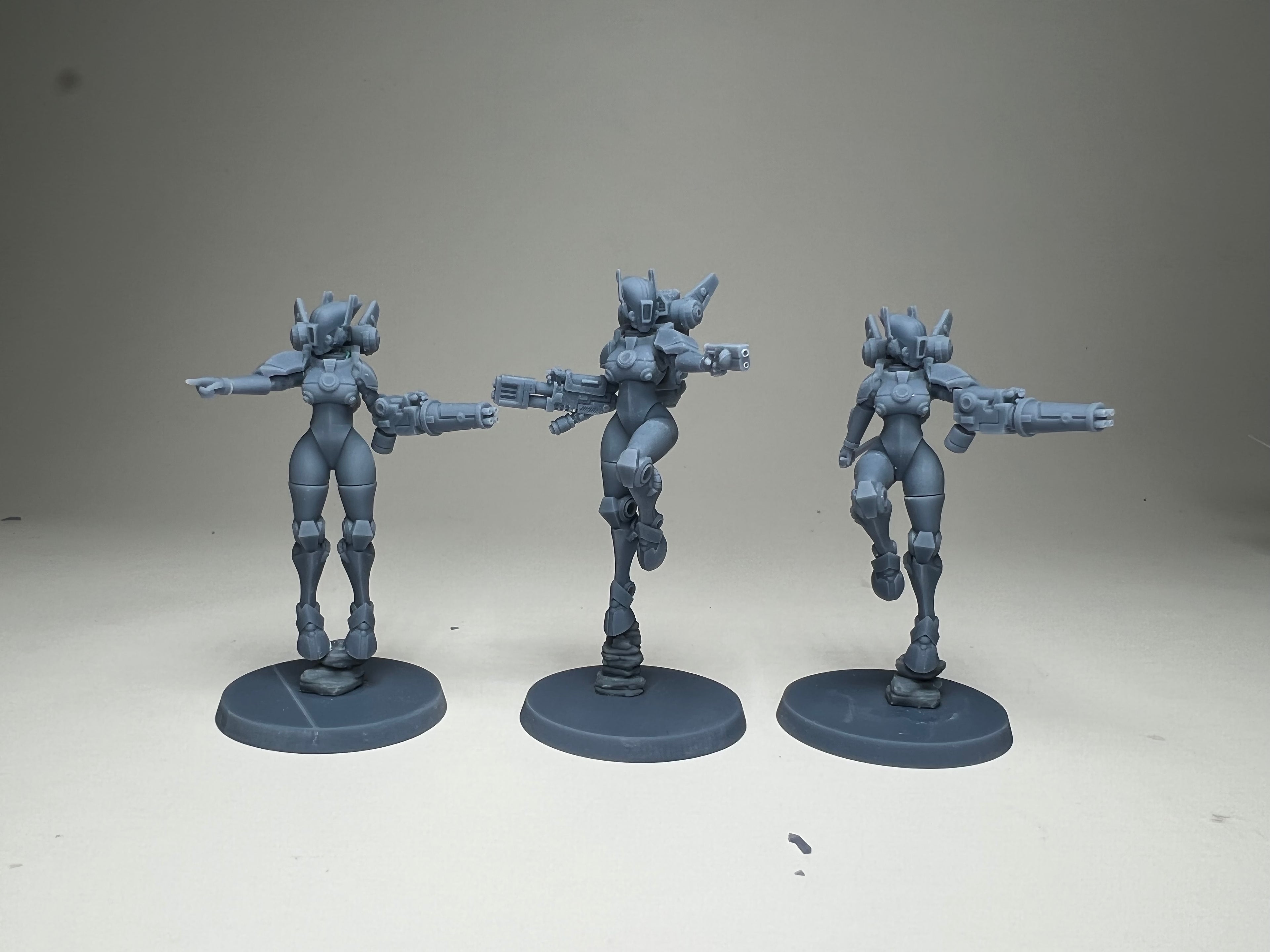 Greater Good Stealth Suit Team. 3D printed minis.