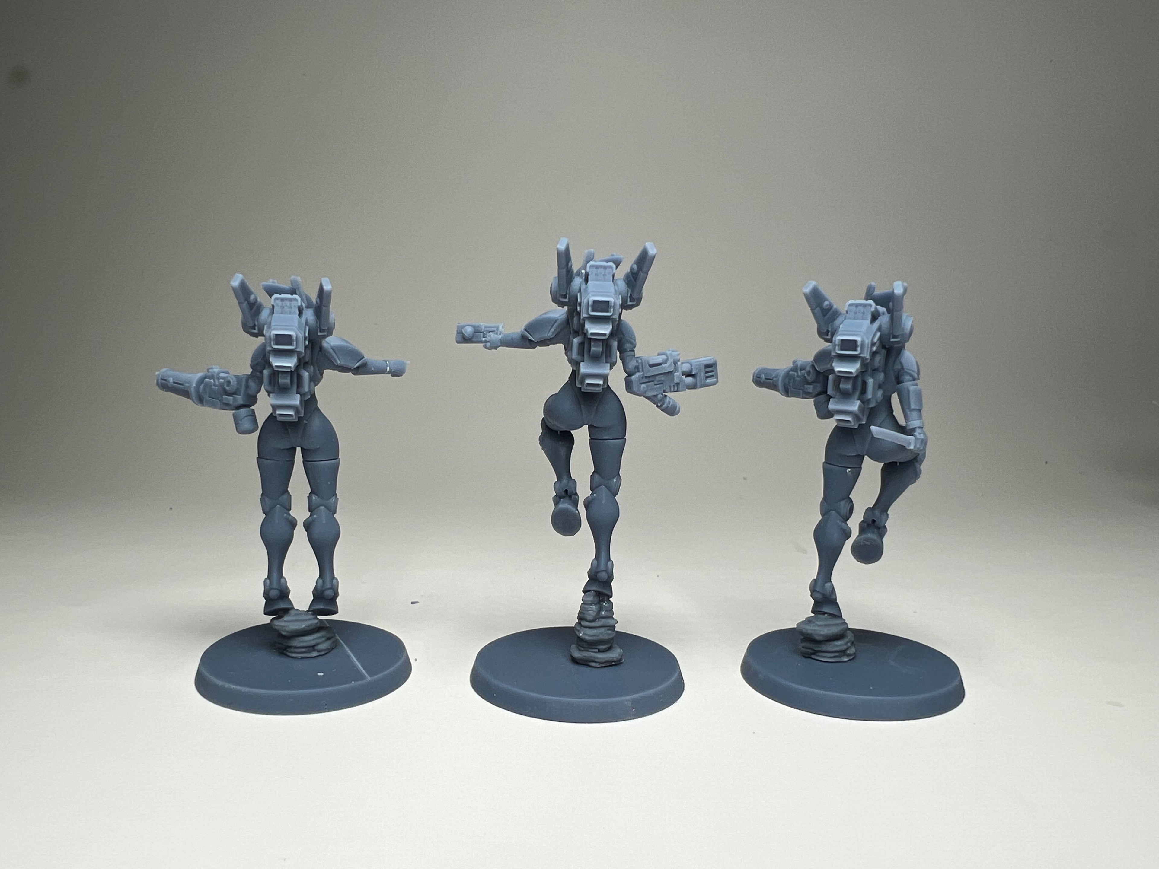 Greater Good Stealth Suit Team. 3D printed minis.