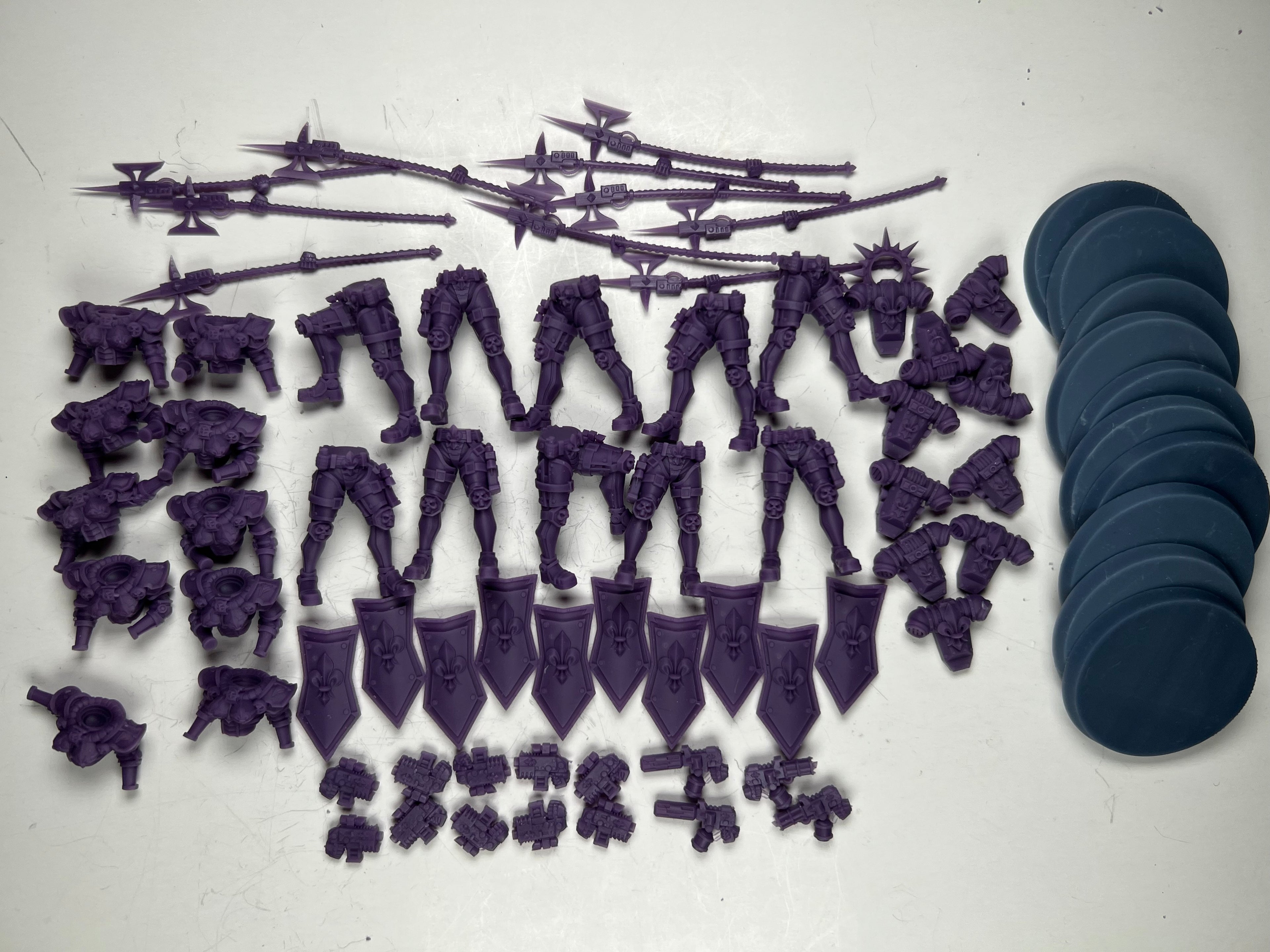 Space Nuns Battle Nuns Saint Squad with poleaxes (10 models). 3D printed minis.