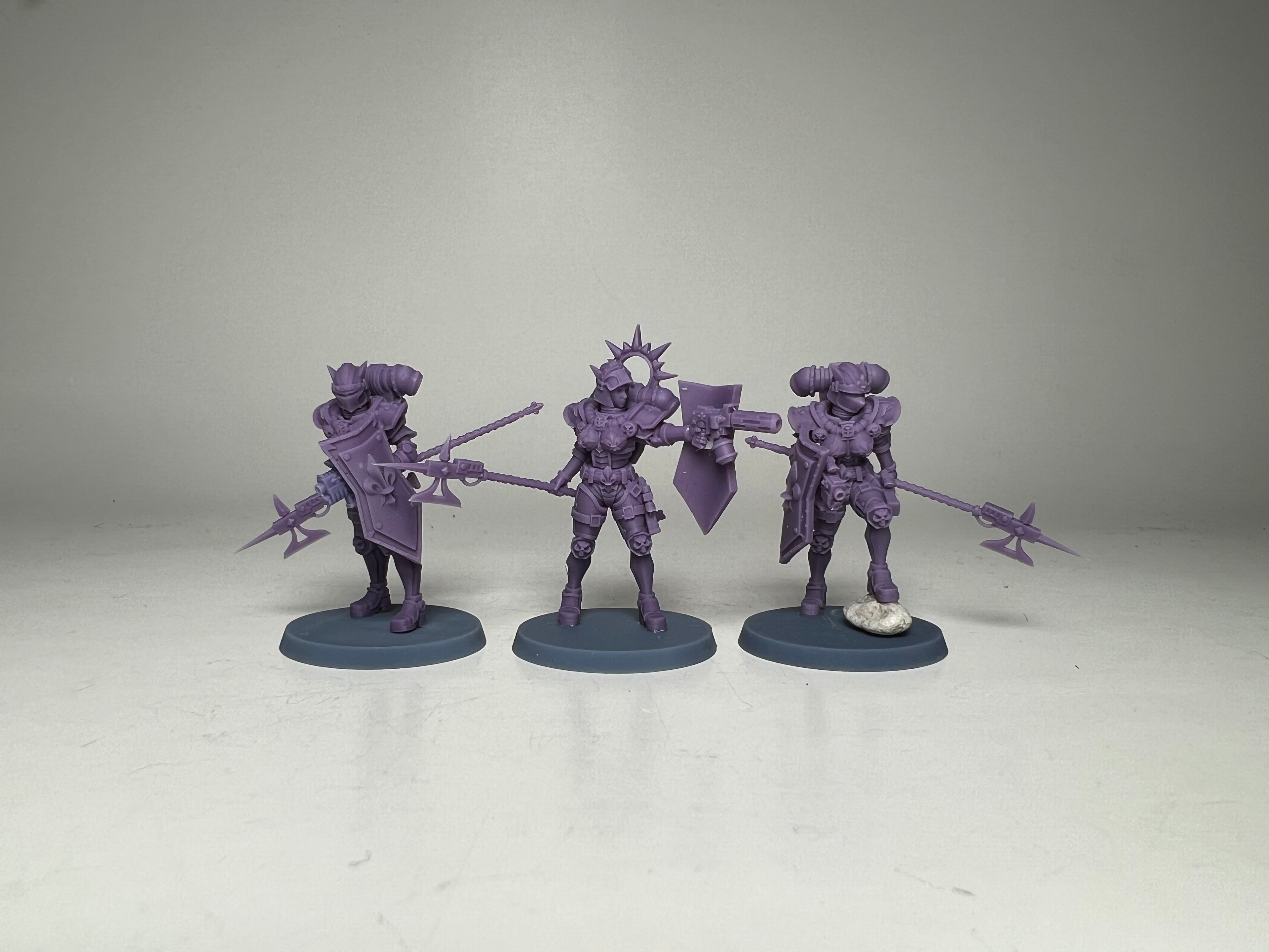 Space Nuns Battle Nuns Saint Squad with poleaxes (10 models). 3D printed minis.