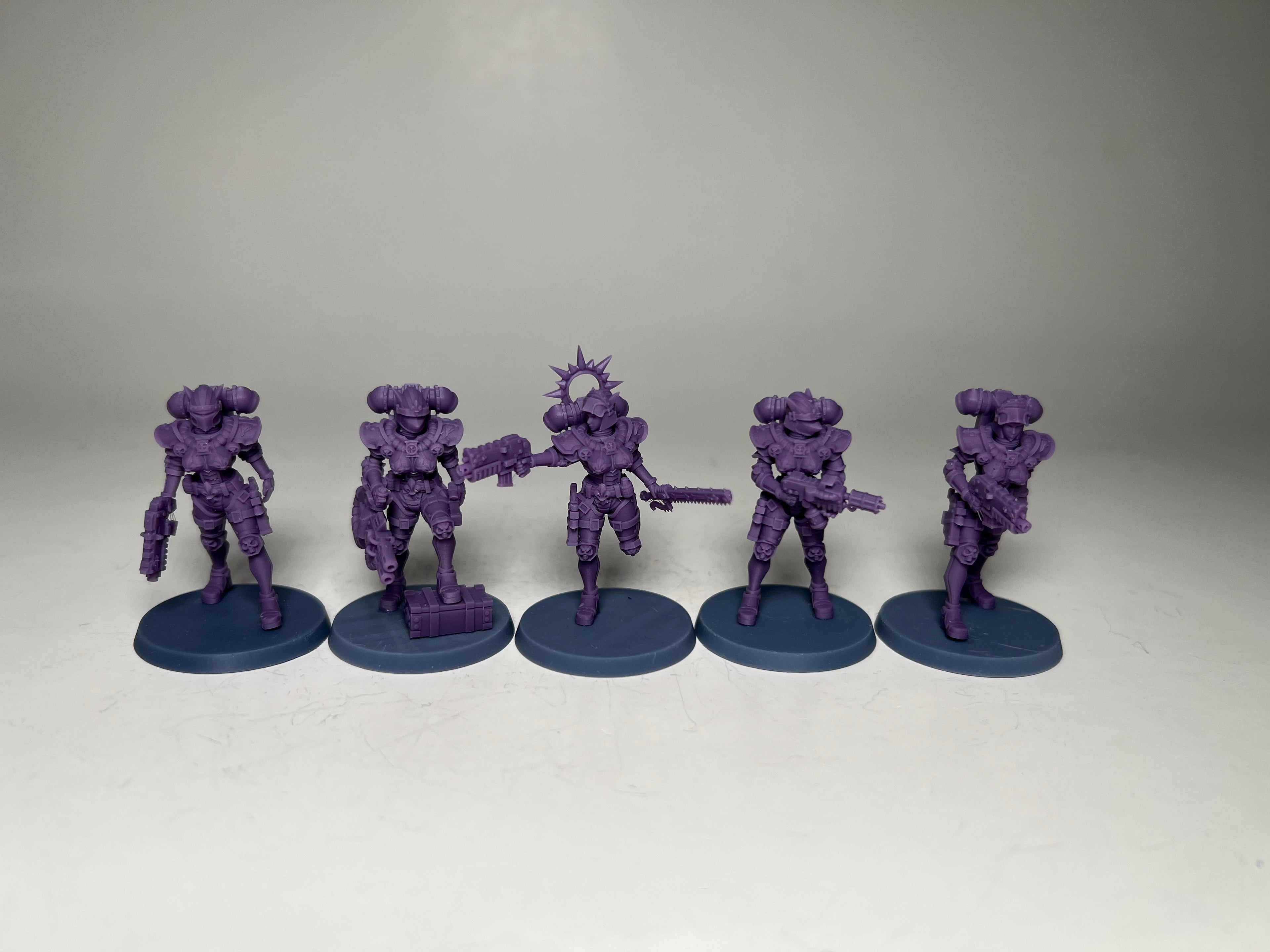 Space Nuns Battle Nuns squad (10 models). 3D printed minis.