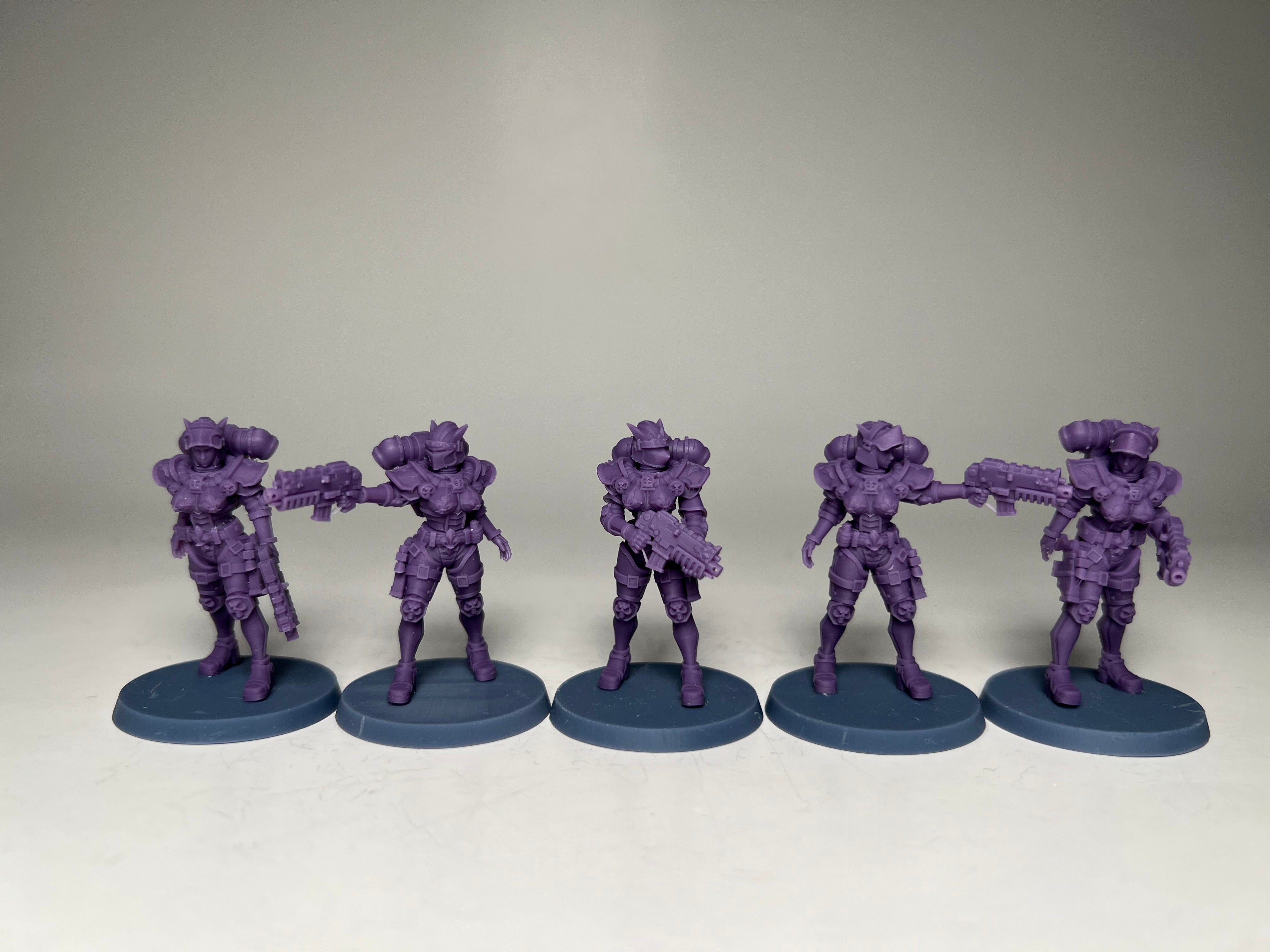 Space Nuns Battle Nuns squad (10 models). 3D printed minis.