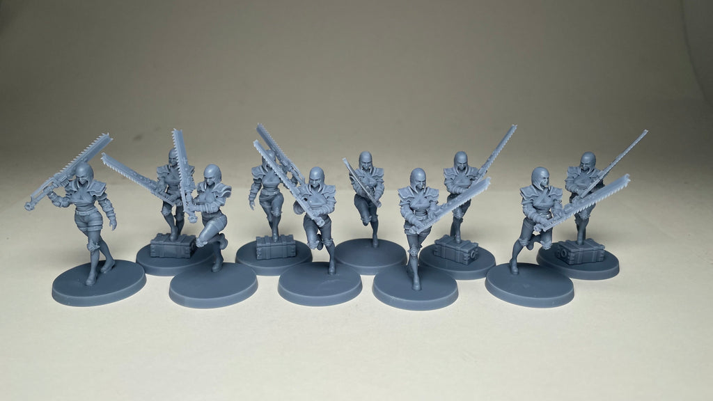 Space Nuns Repenters squad (10 models). 3D printed minis.