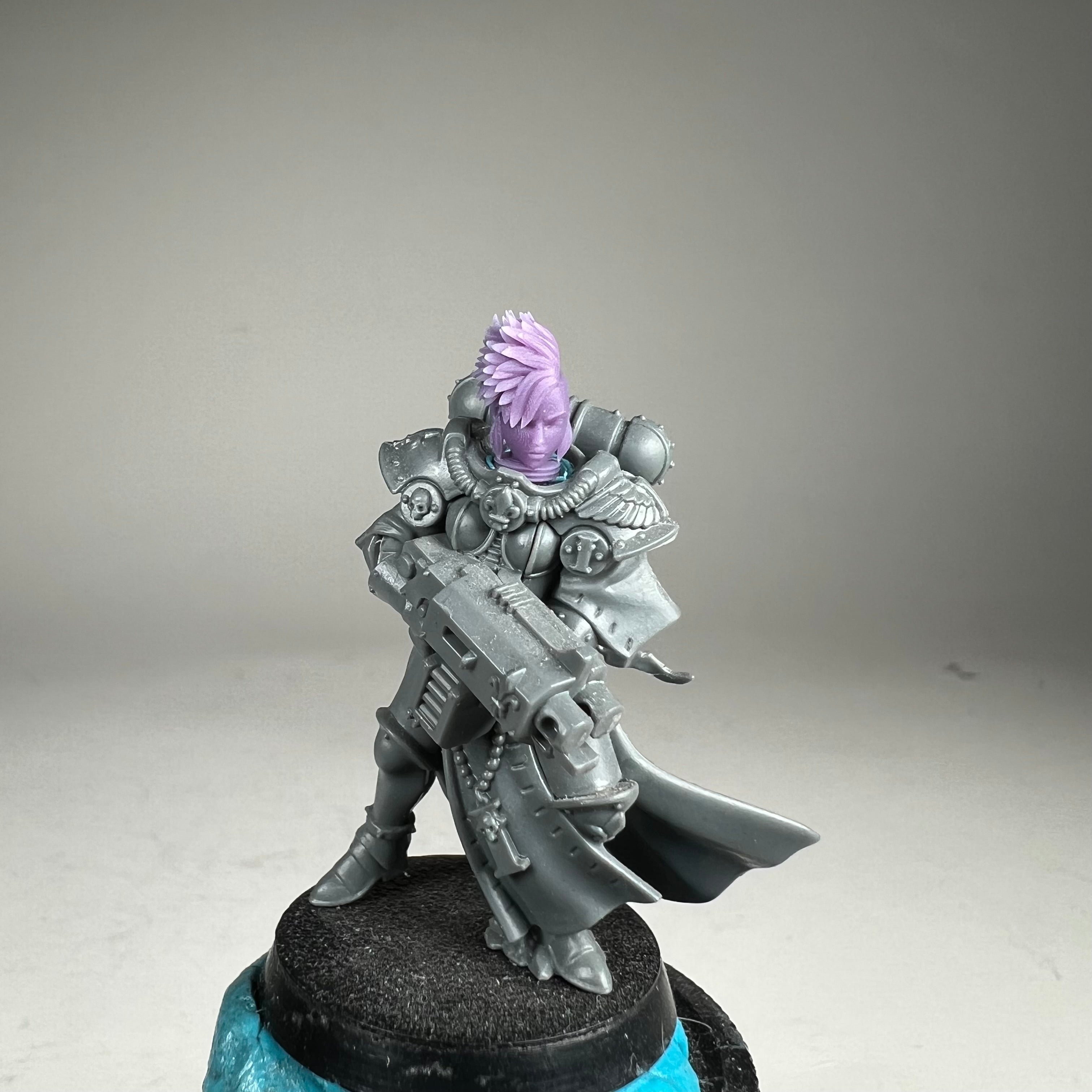 Sci-Fi Space Nuns female head pack 15, Punk. 3D printed conversion bits.