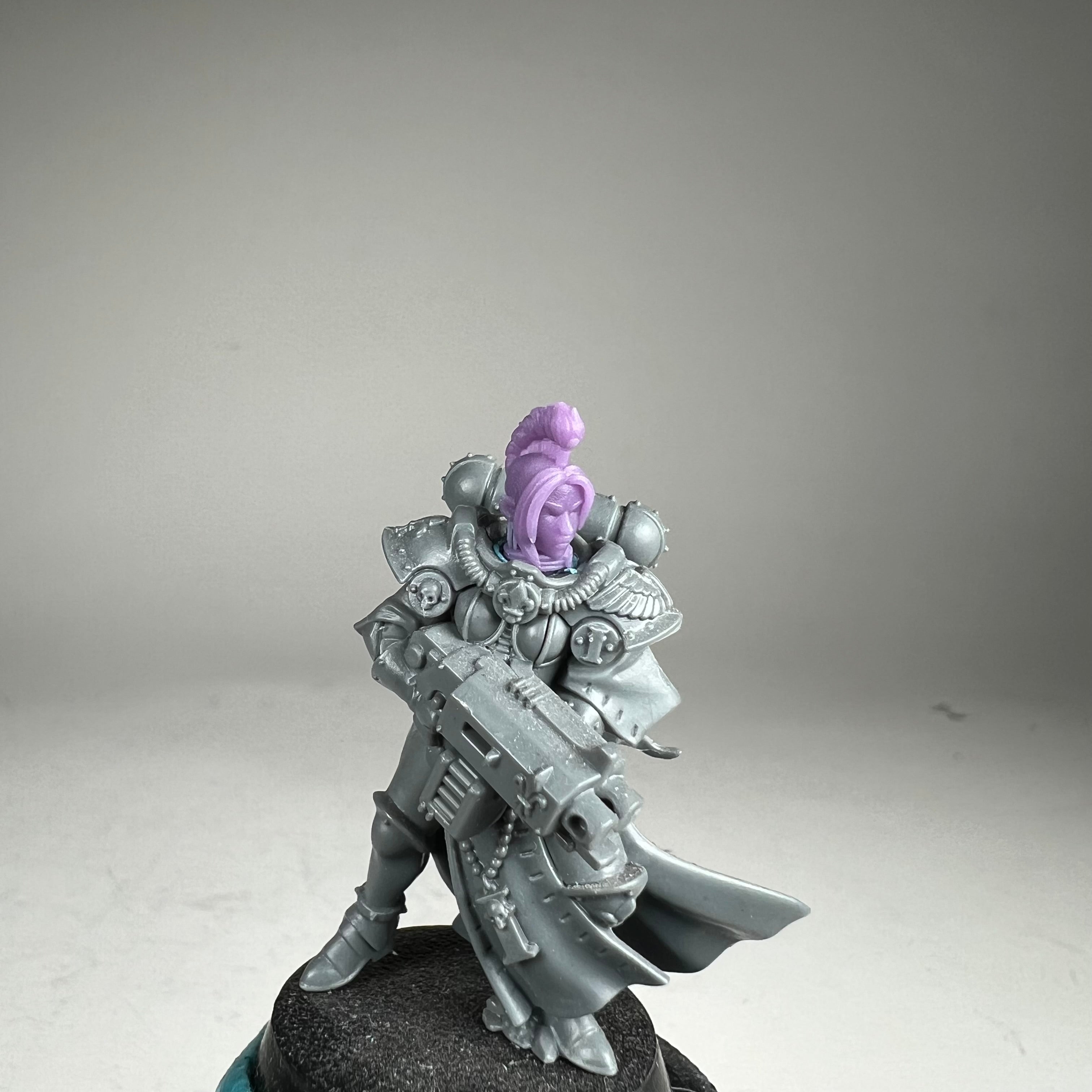 Sci-Fi Space Nuns female head pack 15, Punk. 3D printed conversion bits.