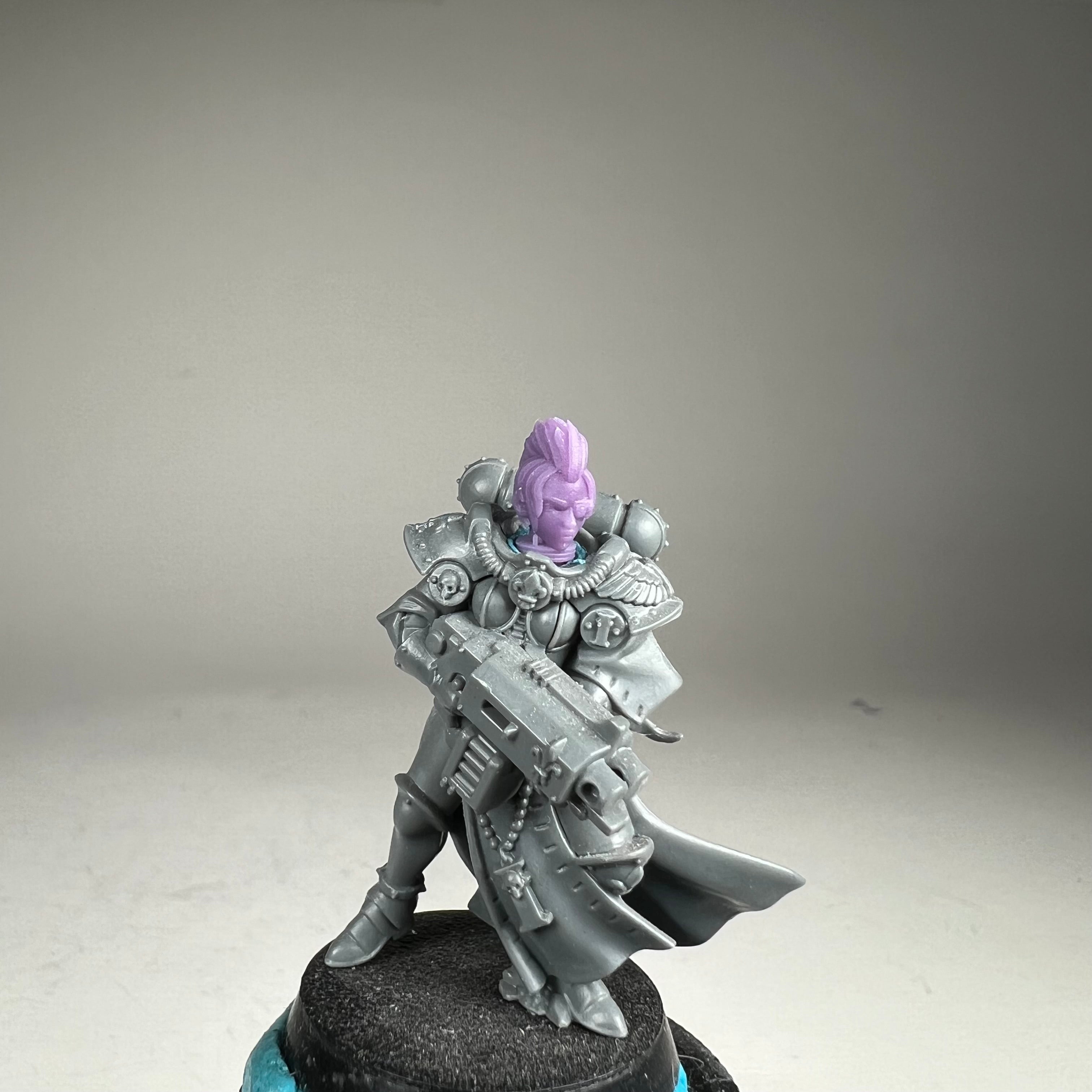 Sci-Fi Space Nuns female head pack 15, Punk. 3D printed conversion bits.