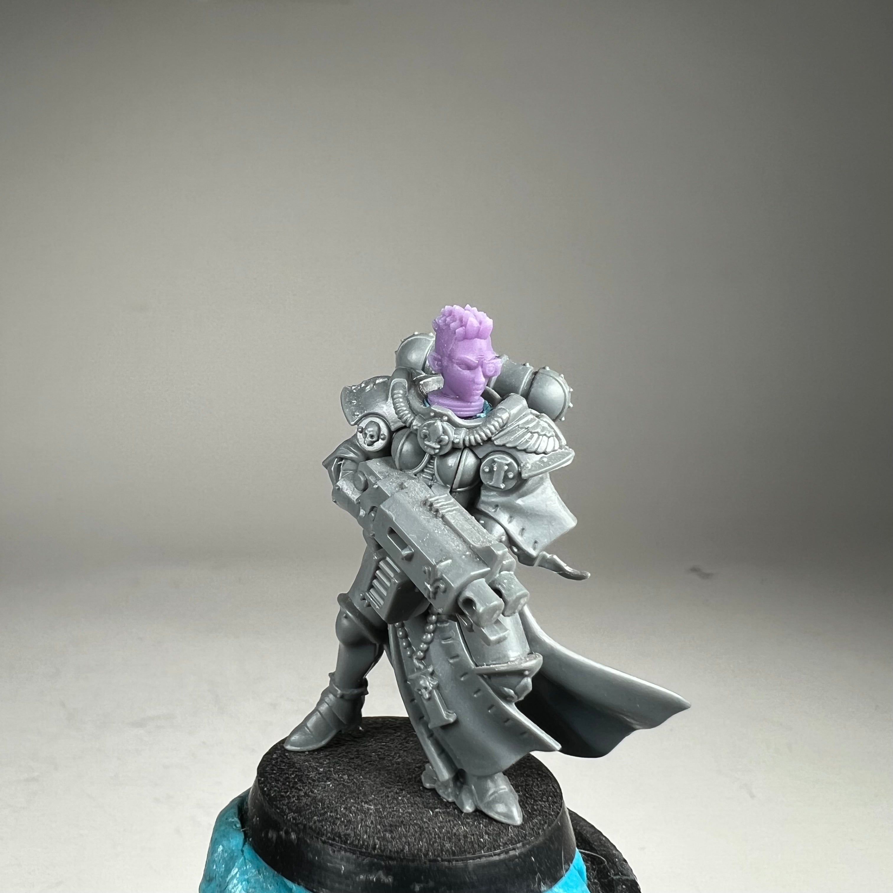 Sci-Fi Space Nuns female head pack 15, Punk. 3D printed conversion bits.