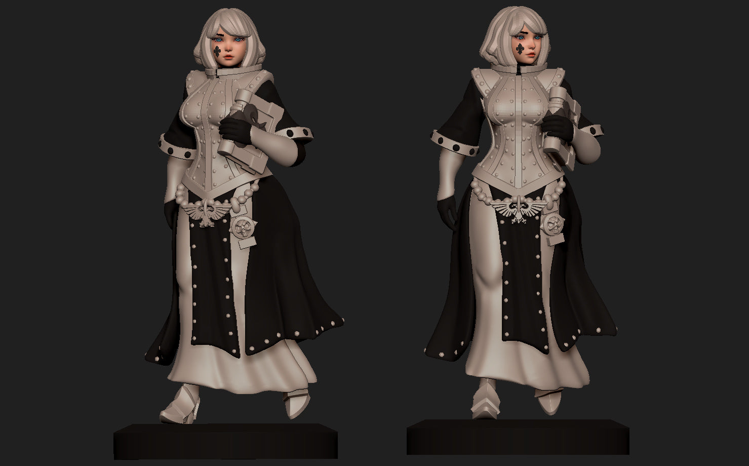 Space Nuns Librarian 1. 3D printed mini.