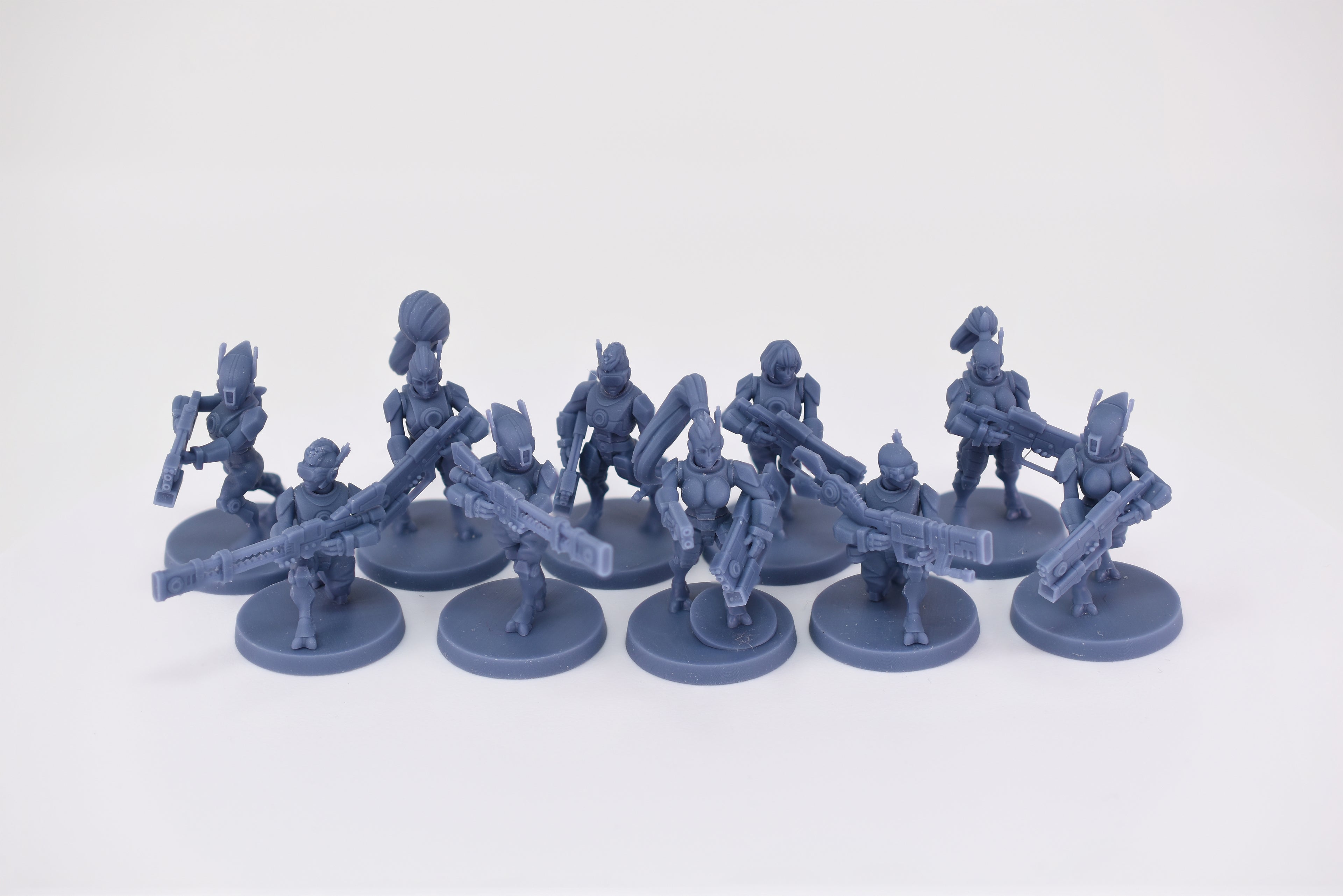 Greater Good Pathfinders Short. 3D printed minis.
