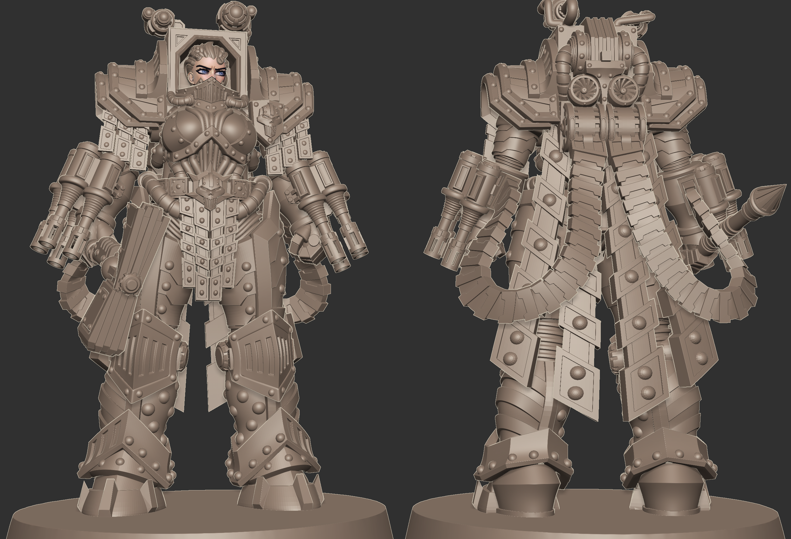 Matriarch Lady Petra. 3D printed mini.