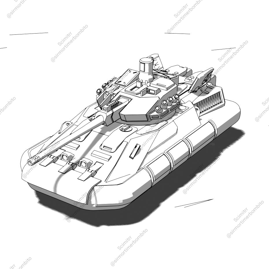 Scimitrr Hovercraft. 3D printed mini.