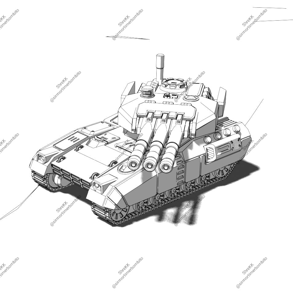 Shrekk Tank. 3D printed mini.