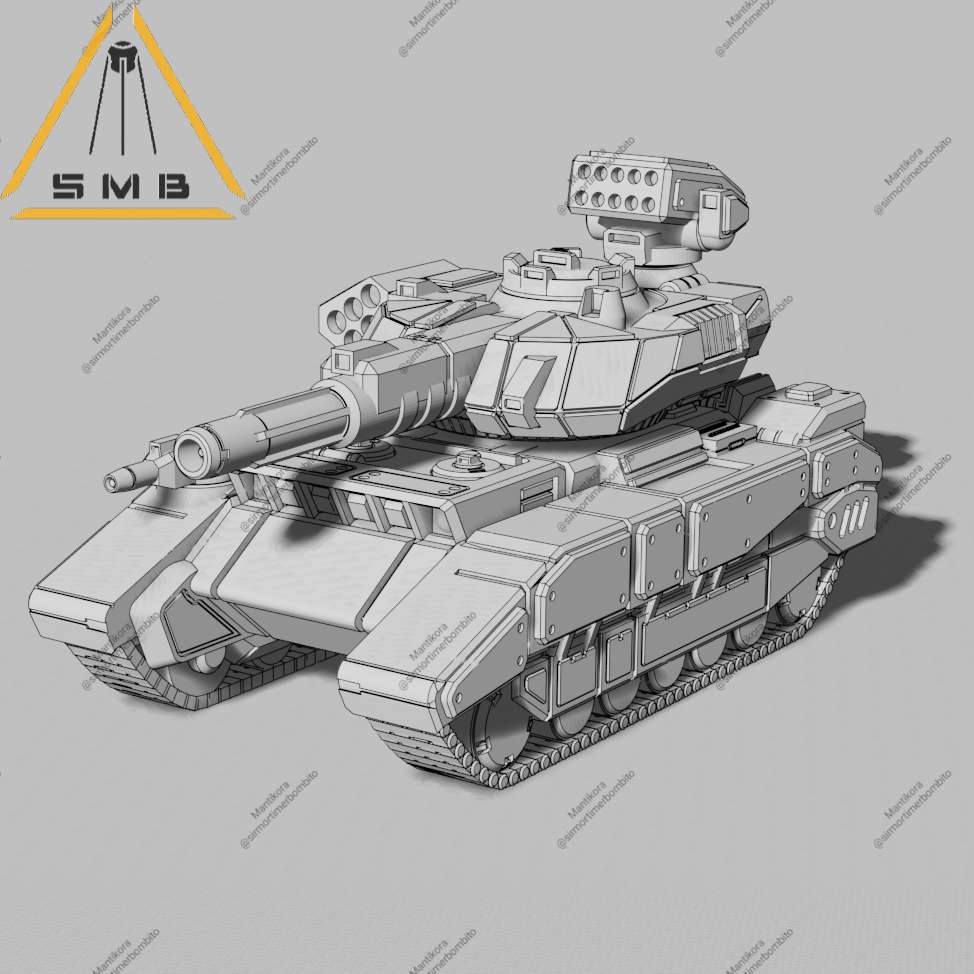 Mantikora Tank. 3D printed mini.