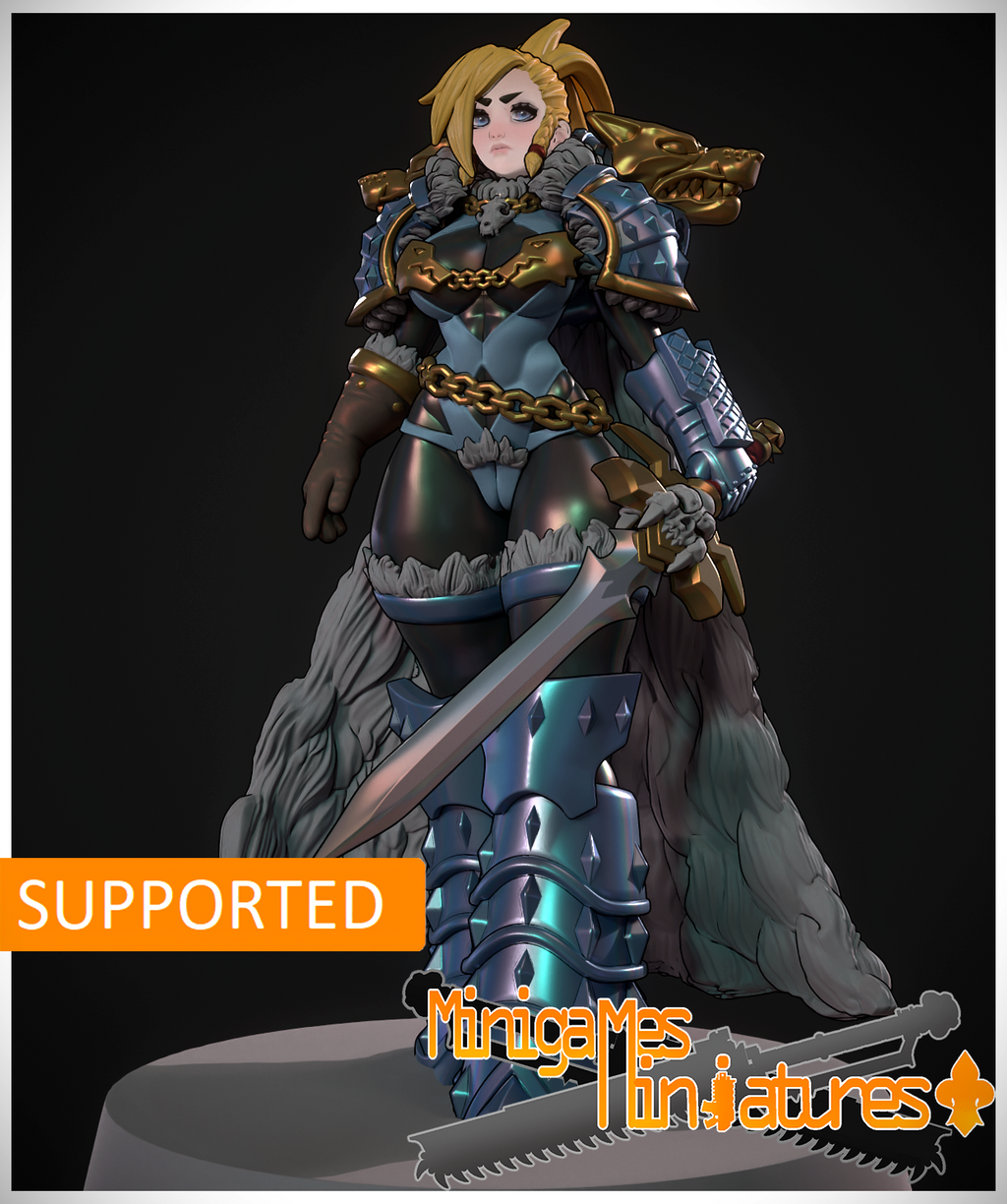 Matriarch Lady Freya 3 Waifu. 3D printed mini.