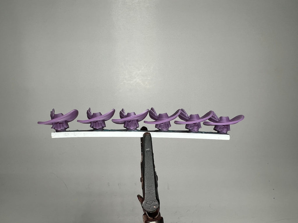 Sci-Fi Space Nuns female head pack 14, Large Round Hats. 3D printed conversion bits.