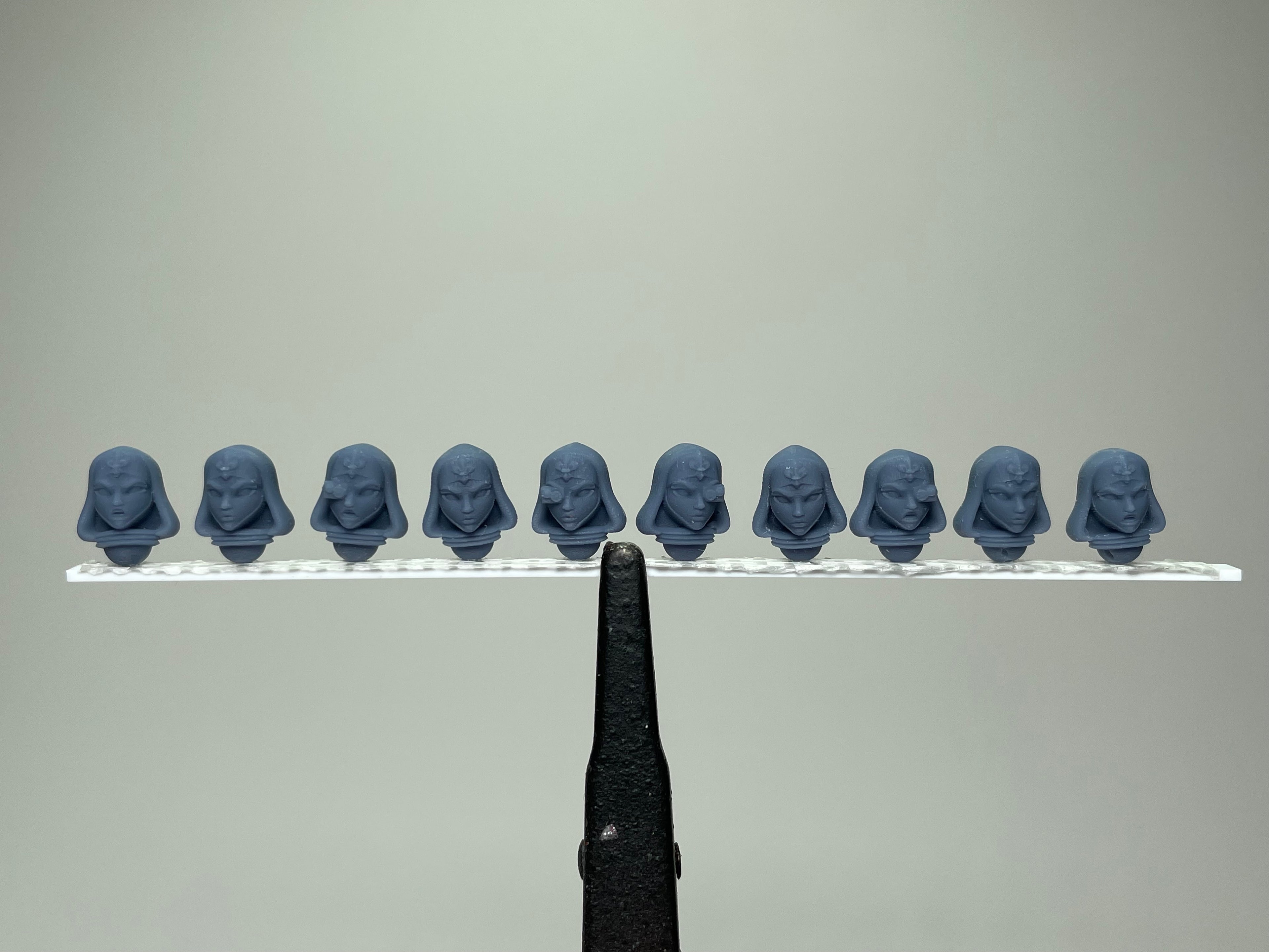 Sci-Fi Space Nuns female head pack 4, Habits. 3D printed conversion bits.