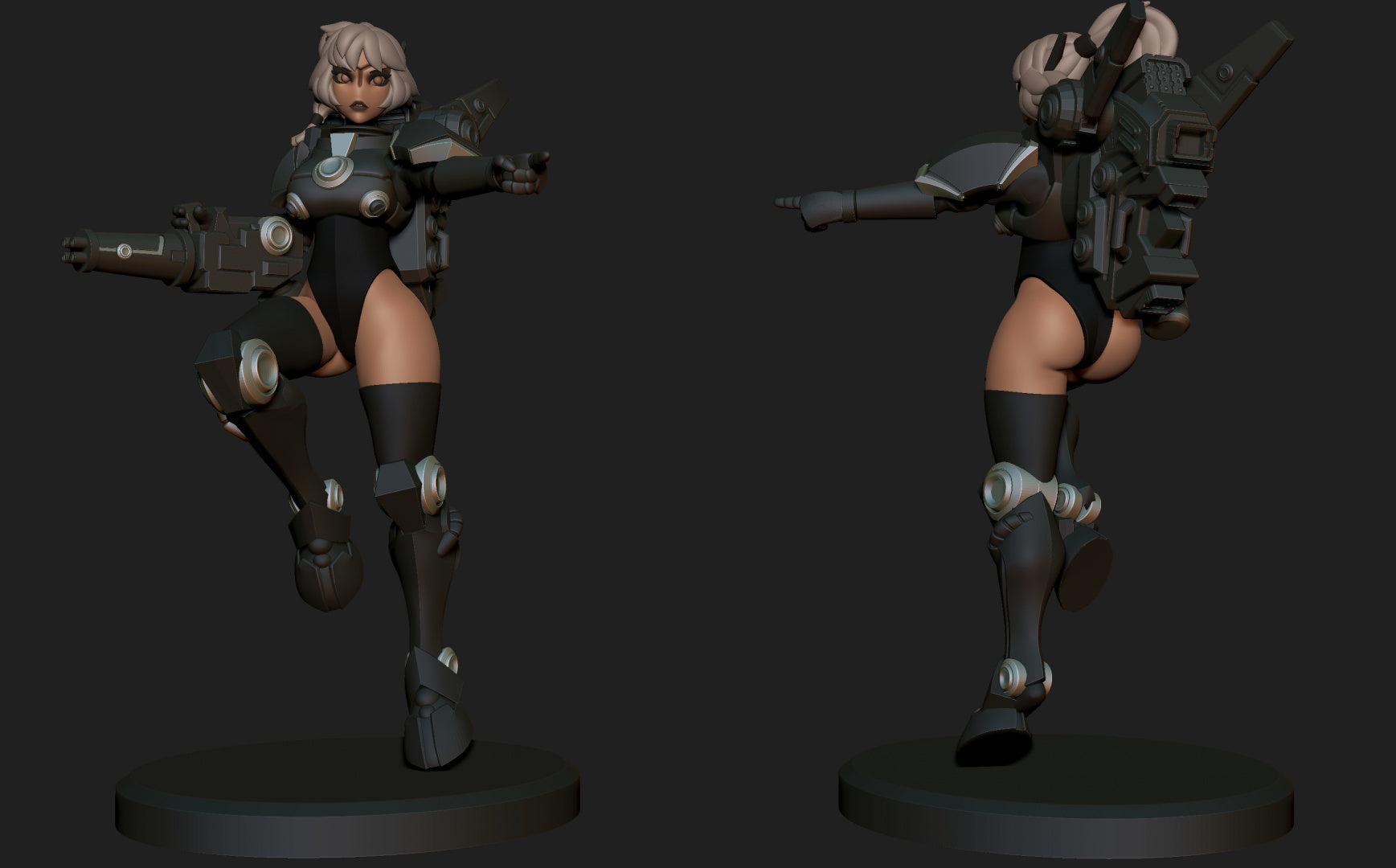 Greater Good Stealth Suit. 3D printed mini.