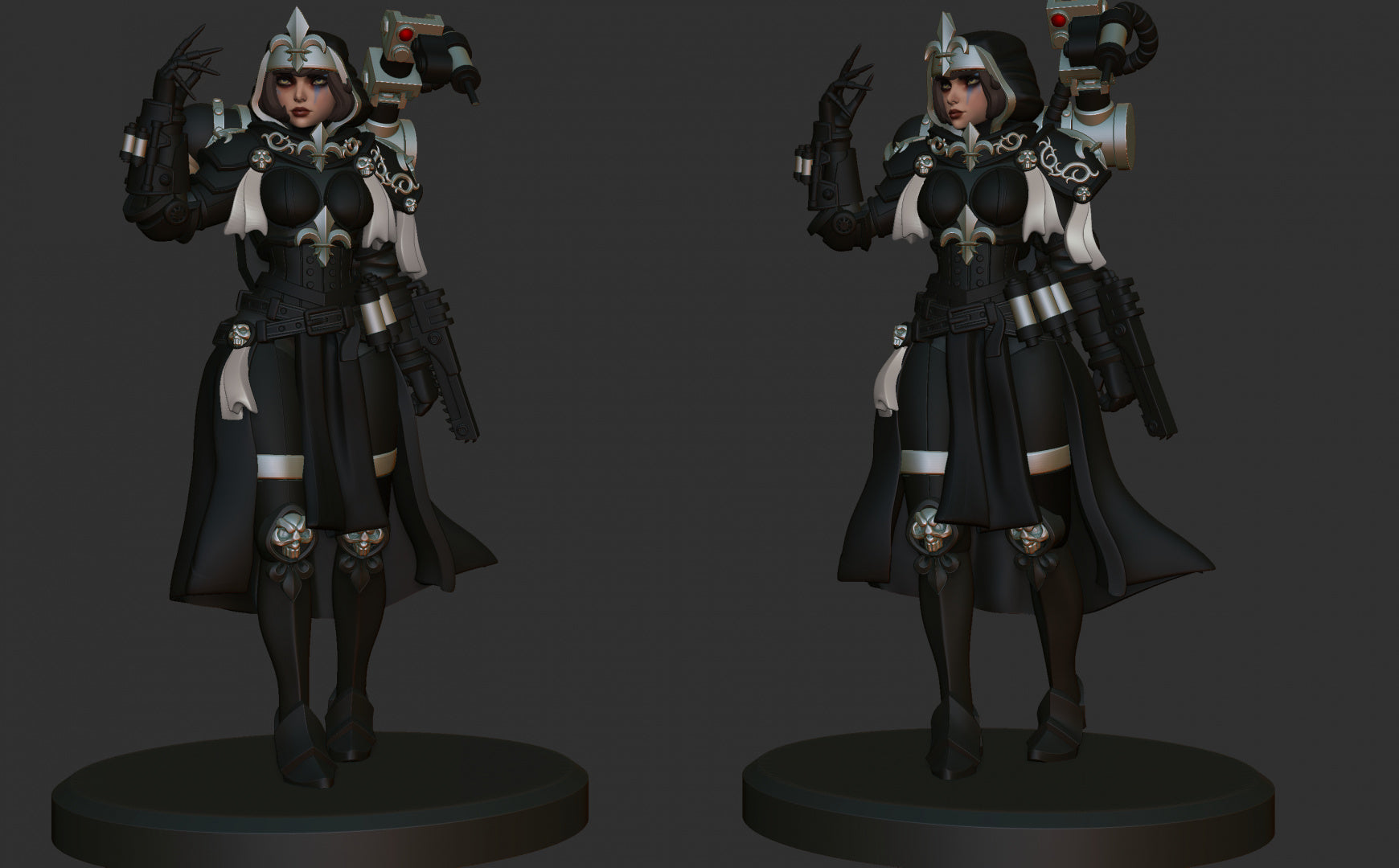 Space Nuns Hospitaller. 3D printed mini.