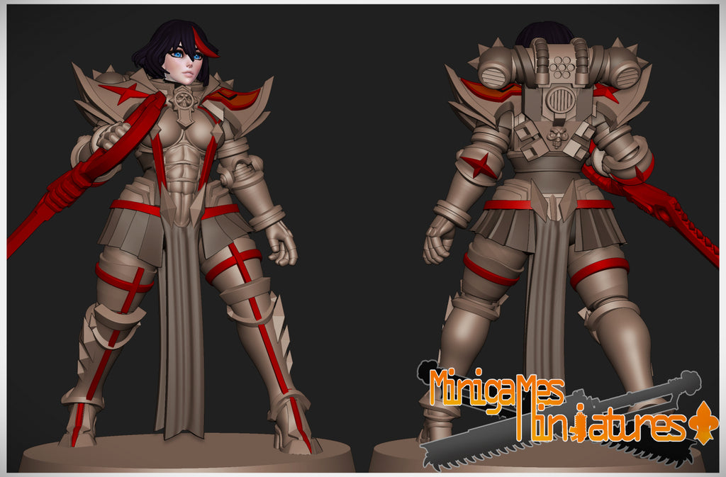 Space Nuns Sister Ryuko 1. 3D printed mini.