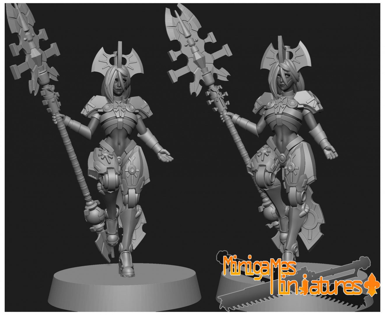 Space Robots Necrolord. 3D printed mini.