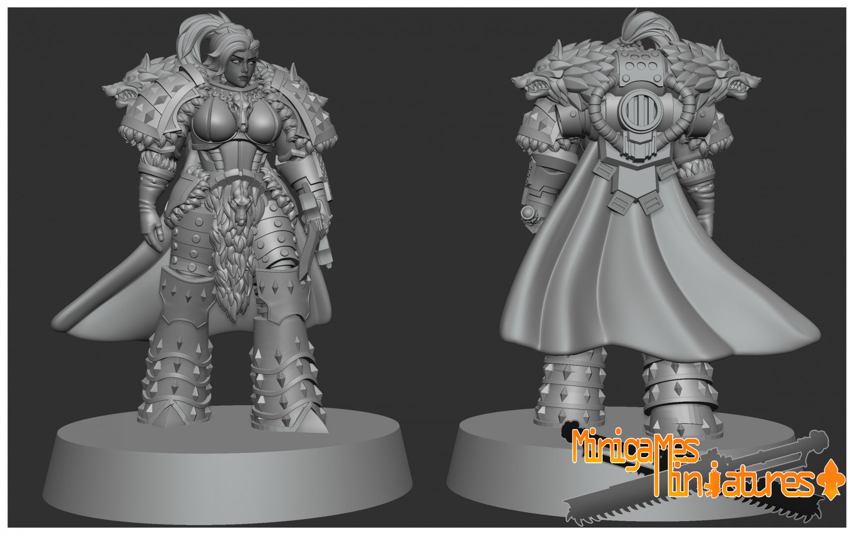 Matriarch Lady Freya. 3D printed mini.
