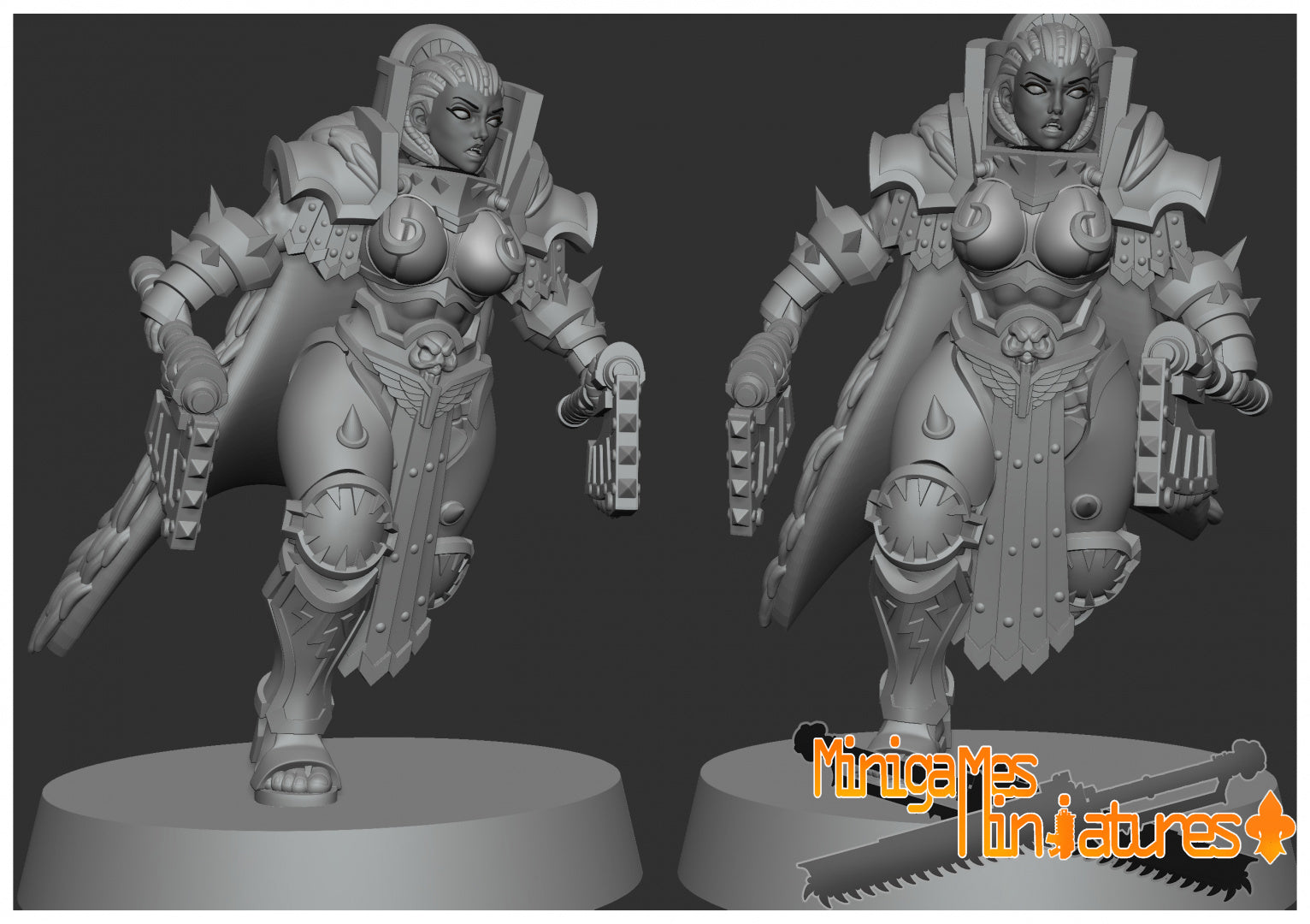 Matriarch Lady Angronia. 3D printed mini.