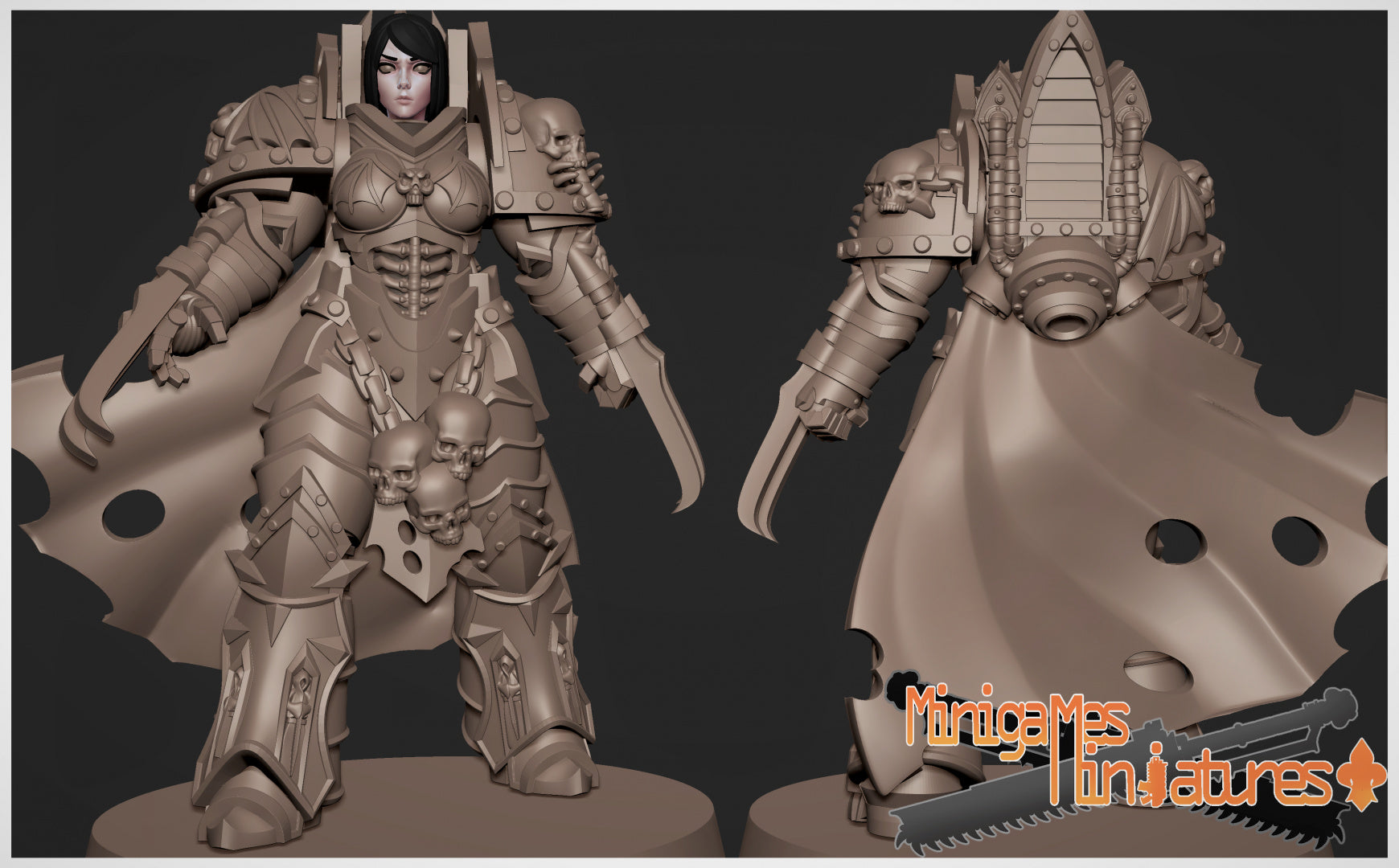 Matriarch Lady Kurze. 3D printed mini.