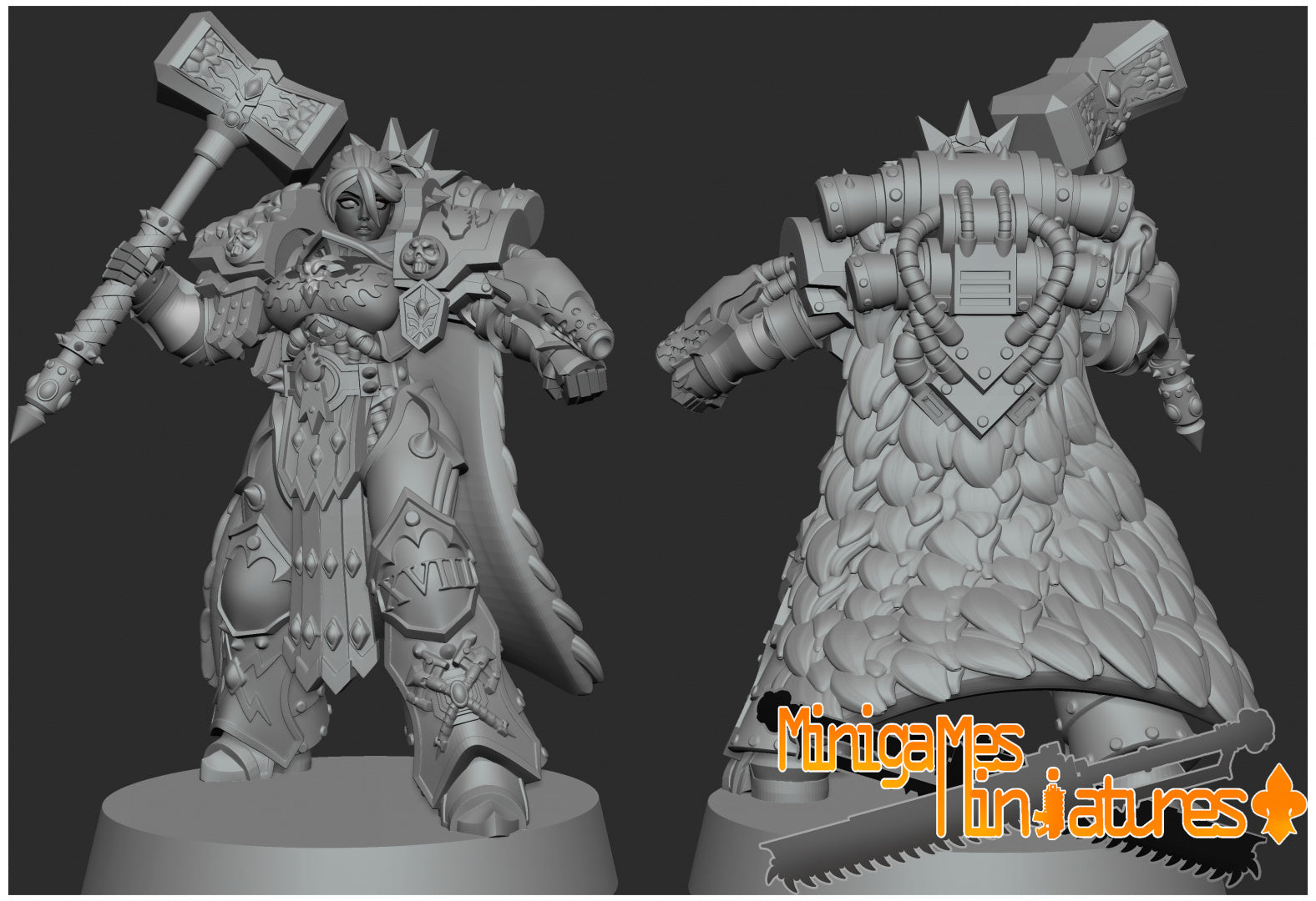 Matriarch Lady Vulkania. 3D printed mini.