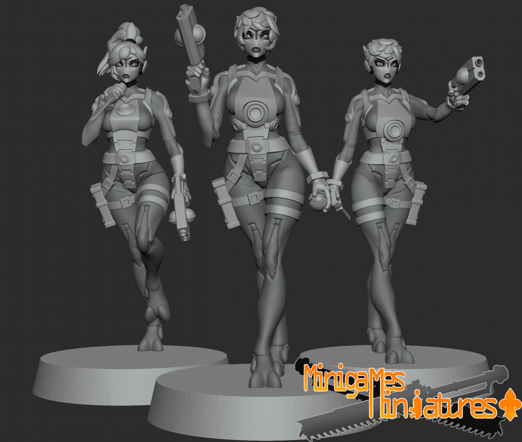 Greater Good Pilots. 3D printed minis.